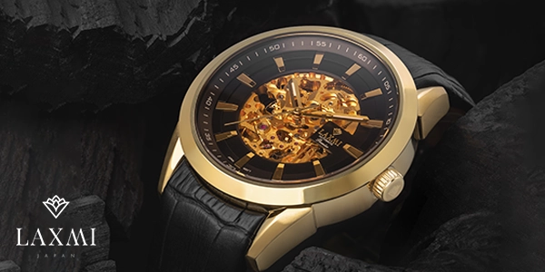 ساعت مچی مردانه طلایی جدید