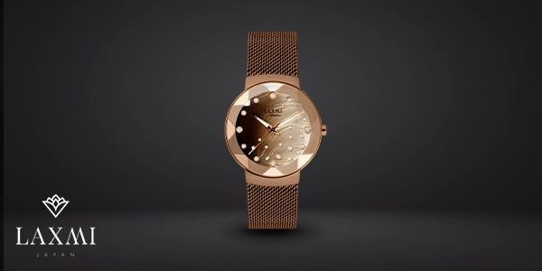 ساعت قهوه‌ای زنانه با امکان خرید اینترنتی