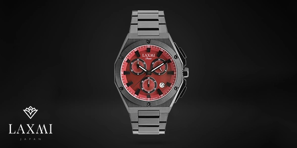عکس ساعت صفحه قرمز اسپرت لاکسمی