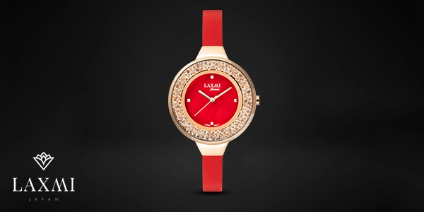 عکس ساعت قرمز زنانه و دخترانه اسپرت لاکسمی